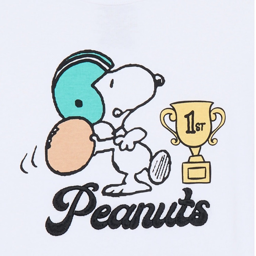 Peanuts Women’s Snoopy Cotton Graphic Skimmer Tee with Embroidery - Picture 2 of 3